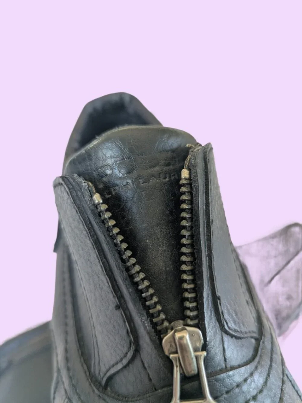 Polo Ralph Lauren Black Leather Men's Kewzip Zip - Size 9.5